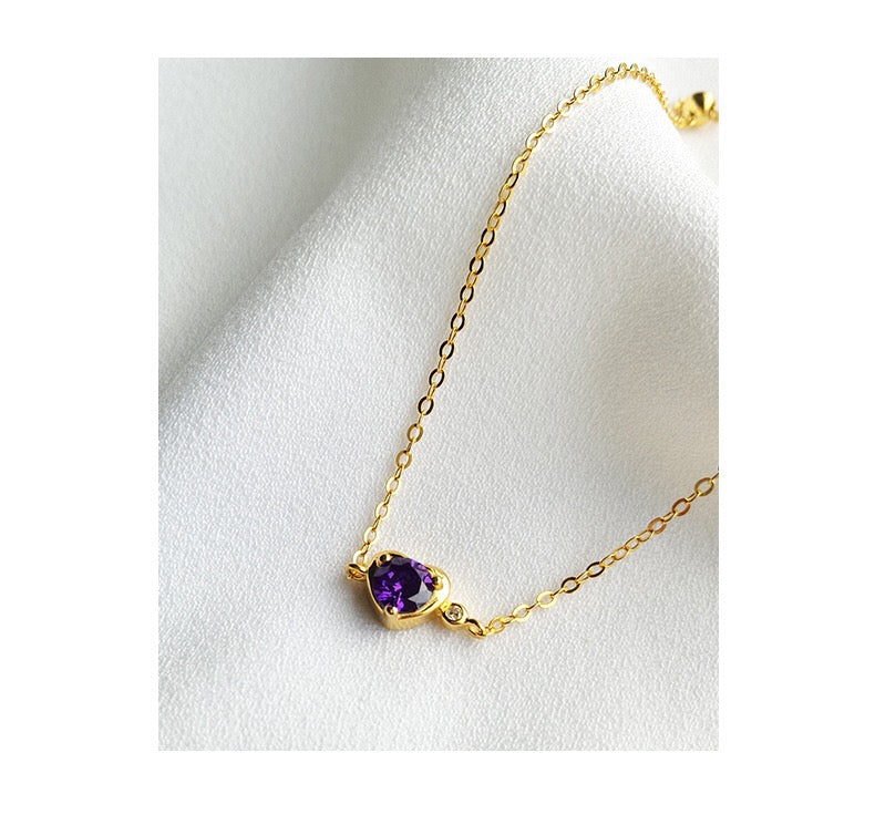 Purple Love Chain Bracelet