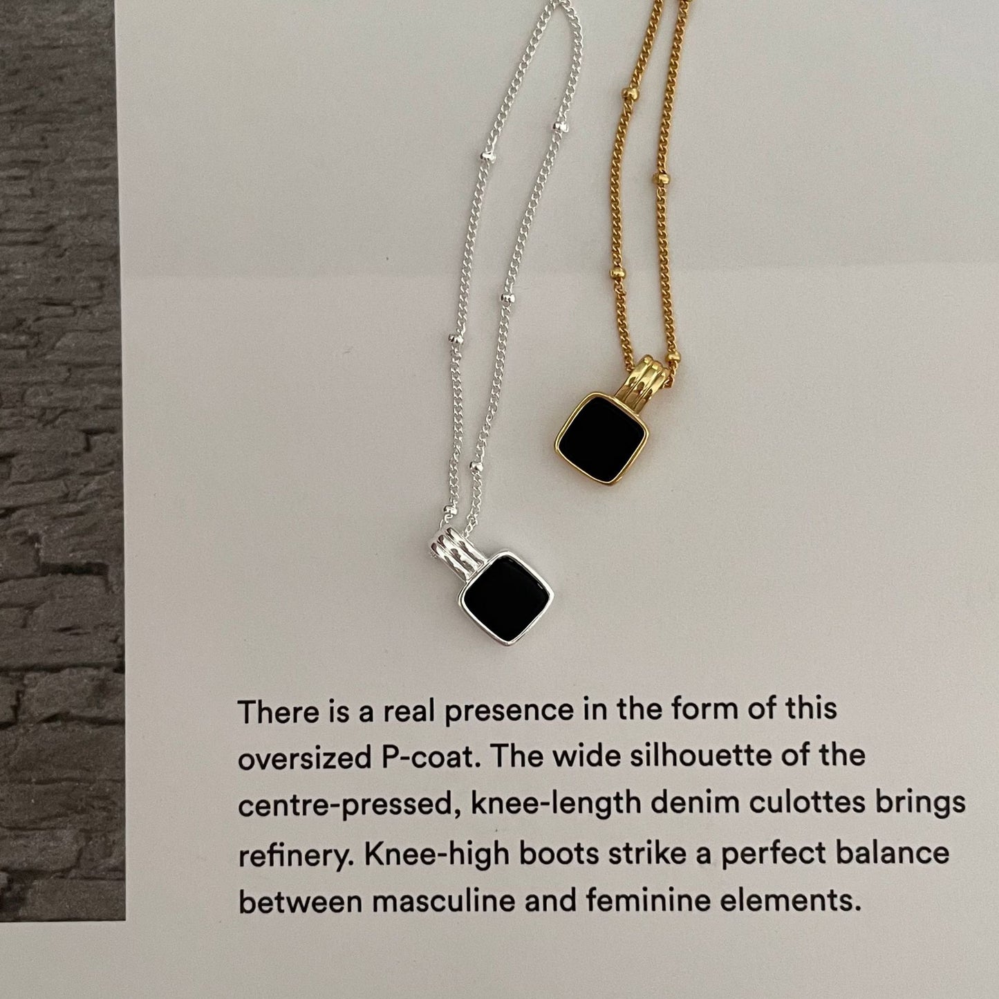 Square Pendant Necklace