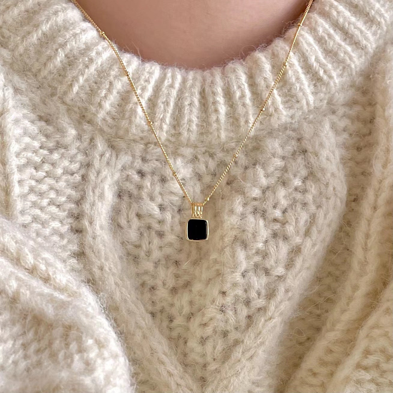 Square Pendant Necklace