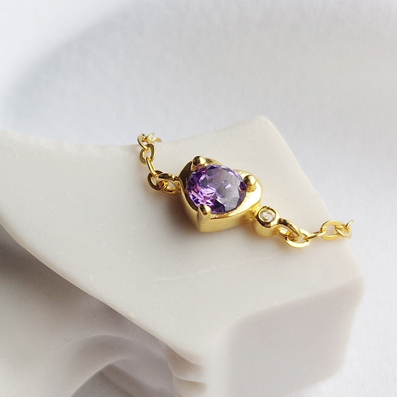 Purple Love Chain Ring