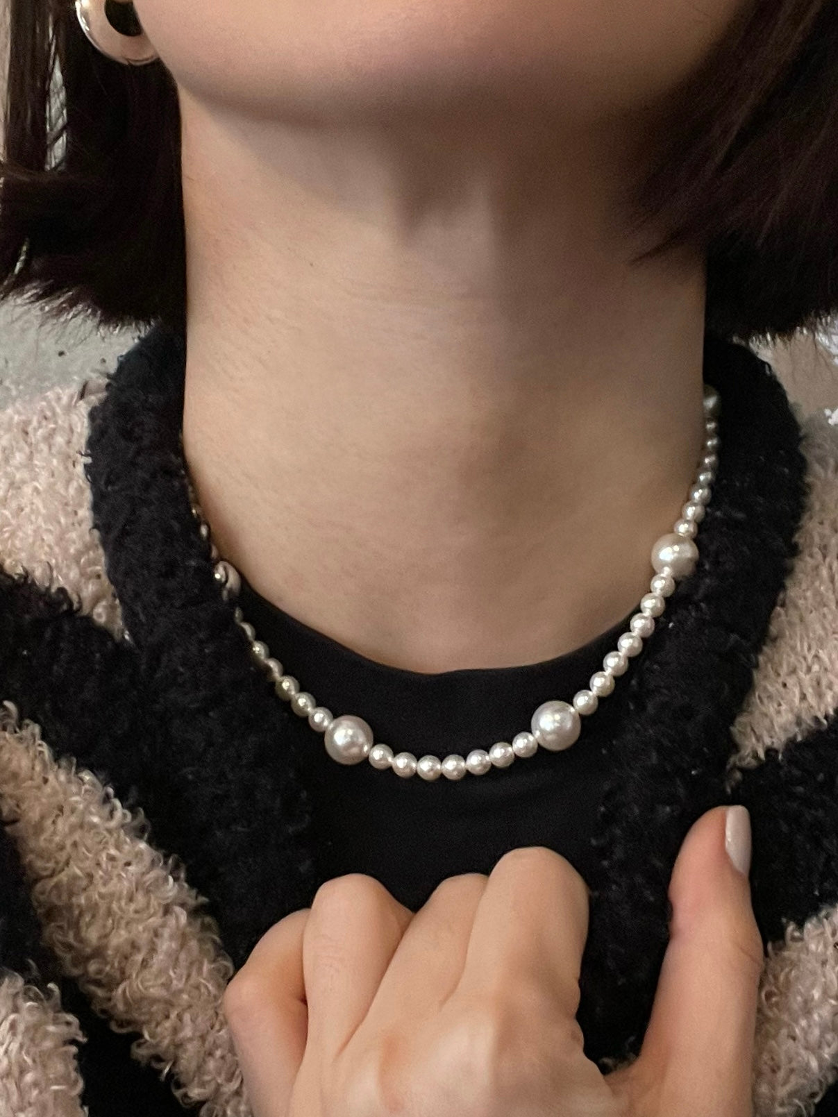 Design by Denise- Designer Enamel Heart with Pearls Choker – ENAZ